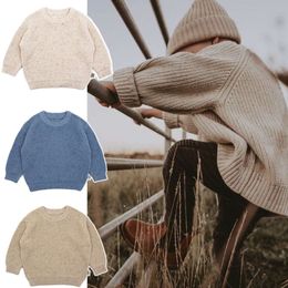 Enfants vêtements d'hiver Girlboy Pullove Coton Tricoted Kids Pakes Casual Casual Cable Câble Treat Baby Pull L2405