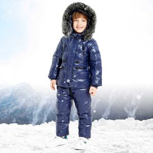 Enfants Vêtements d'hiver Ensemble bébé garçon fille ski costume enfants Parka manteau bébé neige Jacket pour filles enfants vêtements 1-4 ans H0909