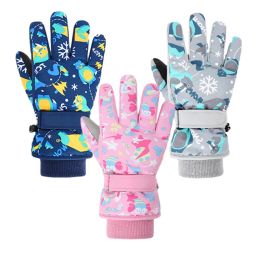 Kinderen Winter Ski Handschoenen Waterdicht Dikker Wanten Sneeuw Snowboard Kids Handschoen voor Jongens Meisjes Houden Vinger Warmer 4-6 jaar Oud