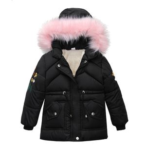 Niños Invierno abrigo cálido tibio parkas niña abrigos de invierno chaqueta cremallera con cremallera espesa nieve tibia