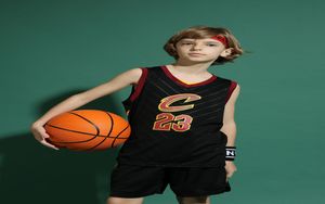 Enfants039S Vêtements de basket-ball Suit Custom Red Sports Suit Foreign Trade6611763