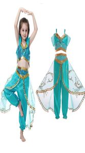 Children039s kleding nieuwe set kinderen kostuums Aladdin magische lamp jasmijn cosplay prinses dress party imitatie 3347000