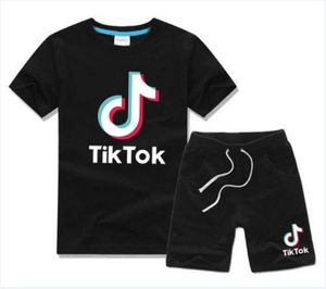 Conjuntos de ropa para niños, ropa de verano para niños, estampado tik tok, pantalones cortos de manga corta6553580