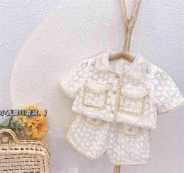 Children039S Little Fragance Suit Girl Lace Top Shorts Suit Boutique Boutique Clothing Girls Clothits Baby Clothing 2108044372752