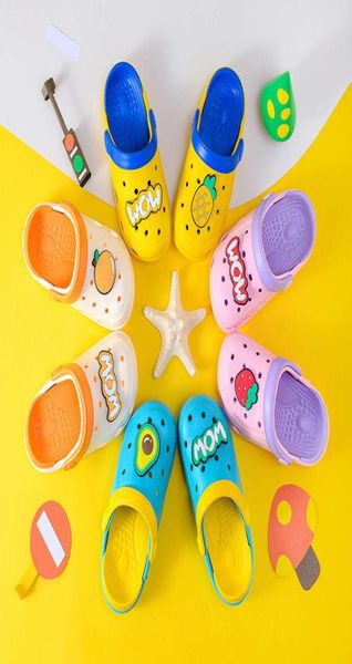 Sandalias de niños039S Shootingsho New Summer Lindo Cartoon Strawberry Orange Beach Fruit Baby Fruits Freh Slippers2722182