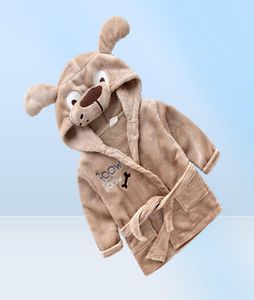 Enfants039s Terry Bathrobe pour fille garçon robe de chambre en flanelle