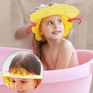Kinderen baby bad douchekap shampoo bad dop verstelbare eva cap waterdichte oogbescherming oorbevolking hoofddeksel shampoo cap 240407