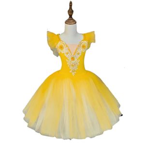 Robe de ballet pour enfants 3 couches tutu tutu tutu jupe nombir dance robe filles robe de performance des vêtements d'entraînement 240411