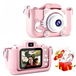 Appareil photo pour enfants jouet 1080P écran HD jouets d'extérieur pour filles garçons cadeaux de Noël Mini appareil photo pour enfants numérique Camara Fotos enfants 240327