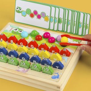 Perles de clip pour enfants Couleur correspondant à jeu magnétique lettre de pêche jouet montessori focus fine moteur d'entraînement des jouets éducatifs 240407