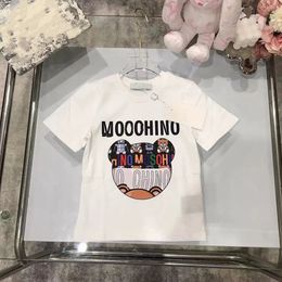 kindermode T-shirt luxe kinder-T-shirts dragen zomer ronde hals zweetabsorberende korte mouwen outdoor ademend katoenen t-shirt Casablanca baby meisjes shirts