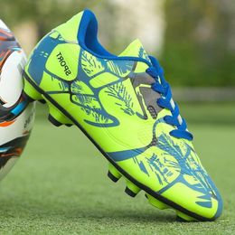 Childrens voetbalschoenen lente en herfst nieuwe lange nagel korte nagel lage top sportschoenen jeugdstudenten concurrentie training balschoenen