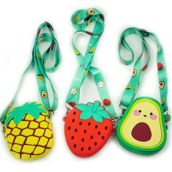 Childrens Fruit Zero portefeuille Ananas mignon Straddle Sac Straddle Mini épaule