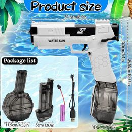 Childrens entièrement automatique Electric Continuus tir Glock Water Gun Gecko Pistol Splashing Childrens Gift 240415