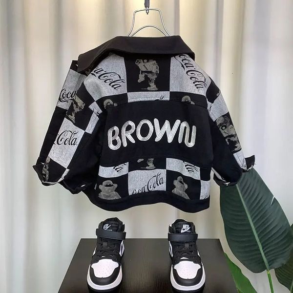 Chaqueta para niños Spring and Autumn Boys Holdedbreaker Baby Baby Baby Coat Baby Kids For Ropa 240122