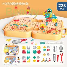 Ensemble d'outils de jouets d'assemblage de Puzzle pour enfants, établi de démontage et d'écrou, bloc de construction d'éducation précoce, boîte à outils de réparation de vis