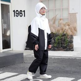 Childrens Raincoat Boys Girls Student Papants Rainpants Suit simple Geet de pluie ménage