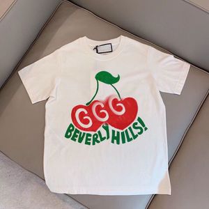 Childrens T-shirt Jongens Meisjes Sets Kids Korte Mouw Top Kind Designer Clother Met brief Aardbei Zwart Wit Maat 90-160