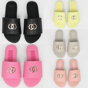 Kids slippers peuter meisjes sliders luxe designer sandalen zomer loafer strand strand flat gouden keten uitklapen merk kinderen jeugdschoenen zwart roze gele maat 26-35