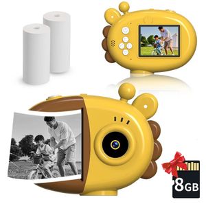 Childrens snap instantanément imprime caméra enfants portables numériques caméras imprimées créatives pour garçons filles enfants cadeaux d'anniversaire 240407