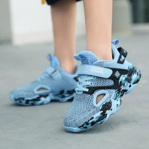 Zapatos deportivos para niños malla malla transpirable fly woven verano hueco sencillo 240516
