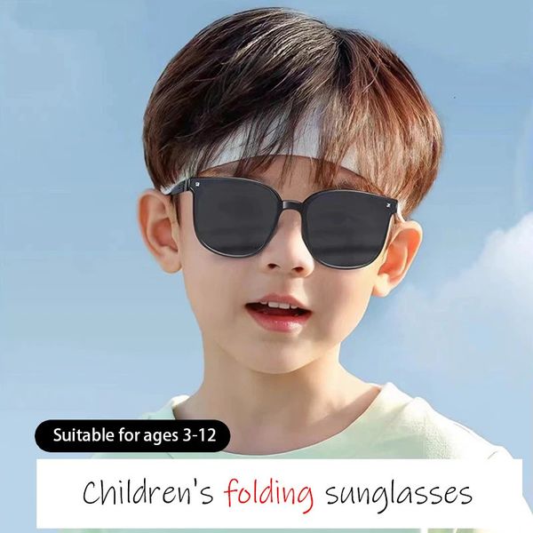 Lunettes de soleil pour enfants Lunettes de soleil pliantes Anti UV Garçons et filles Lunettes de soleil Fashion Big Kids Lunettes de soleil 240416