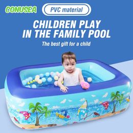 Childrens Piscine Pouille gonflable Piscines encadrées Jardin Kids Bath Bathtub Summer extérieur GAGE ​​DE JEU INDOOR GADEAUX KID 240423