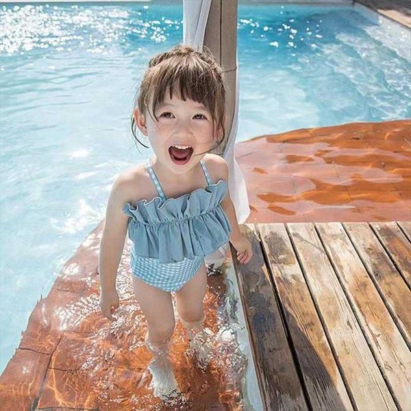 Childrens de maillot de bain filles mignonnes one pièces bébé printemps princesse un morceau de tout-petit et enfant enfant