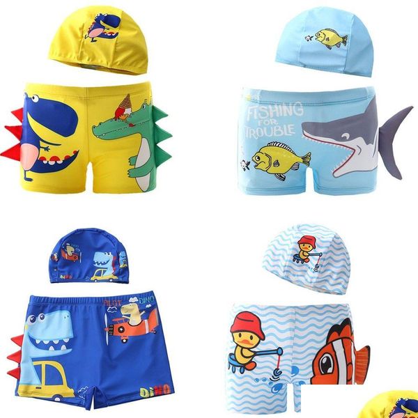 Swimrens Childrens vendant des bandes de natation BOXER BOXER MIDE MIDE ET GRANDE DINOSAURS DINOSAURS DE NATUIT