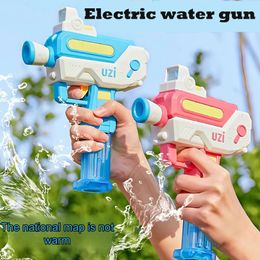 Childrens Uzi Electric Water Gun Victor Electric Water Gun Continu Emission Outdoor Beach Water speelgoed Victor Continu Fireing 240422