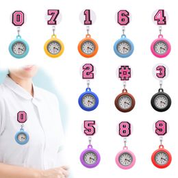 Childrens horloges roze nummer clip pocket verpleegkundige voor vrouwen kijken broche fob ziekenhuis medische klokcadeaus intrekbare student drop deliv otodgg
