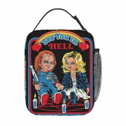 Childs Horror Halen Accories Sacs à lunch isolés pour la mariée de voyage de Chucky Boîte à nourriture Portable Cooler Boîte à lunch thermique L2et #
