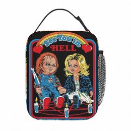 Childs Horror Halen Accessies geïsoleerde lunchzakken voor reisbruid van Chucky Food Box draagbare koeler thermische lunchbox Q33Y#