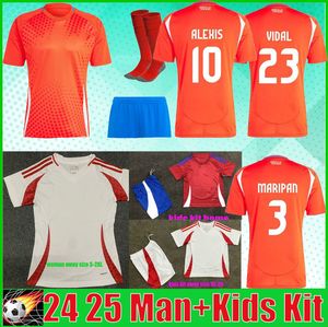 Chile 24 25 Jerseys de football Alexis Vidal 2025 Shirt Football Team Football Home Red Away White Men Kids Kit Kit Camiseta de Futbol 2024 Copa America Football Jersey