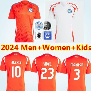 Chili 24 25 Jerseys de football Alexis Vidal 2025 Shirt Football Team Football Home Red Away White Men Kids Kit Kit Women Camiseta 2024 Copa America Zamorano Isla Ch.