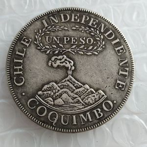 Chili Republiek Peso 1828 COQUIMBO Zilveren kopie munt Promotie Goedkope Fabriek mooie woonaccessoires Zilveren Coins266O