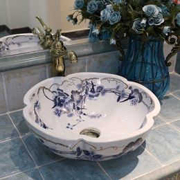 Lavabos en céramique de salle de bains en Chine Lavabo en porcelaine Éviers de lavabo en céramique