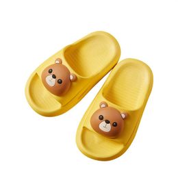 China merk gele kinderen slippers Slippers zomer Koreaanse versie van het cartoon konijn huis indoor baby home schattig zand 293e