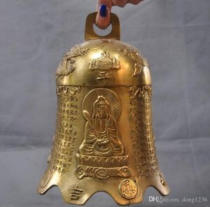 China Boeddhismempel Messing Dragon Phoenix Kwan-Yin Sakyamuni Buddha Zhong Bell