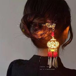 China-chic antiguo linterna luminosa nuevo estilo borla luz palacio horquilla Han disfraz Cheongsam tocado