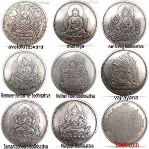 Moneda China 8 Uds. Buda fengshui moneda de buena suerte artesanía mascot263r