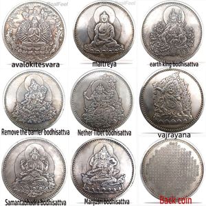 China Coin 8pcs Fengshui Buda Good Luck Coin Craft Mascot303q