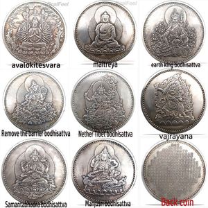 Moneda de China, 8 Uds., Buda fengshui, moneda de buena suerte, mascota artesanal 296n