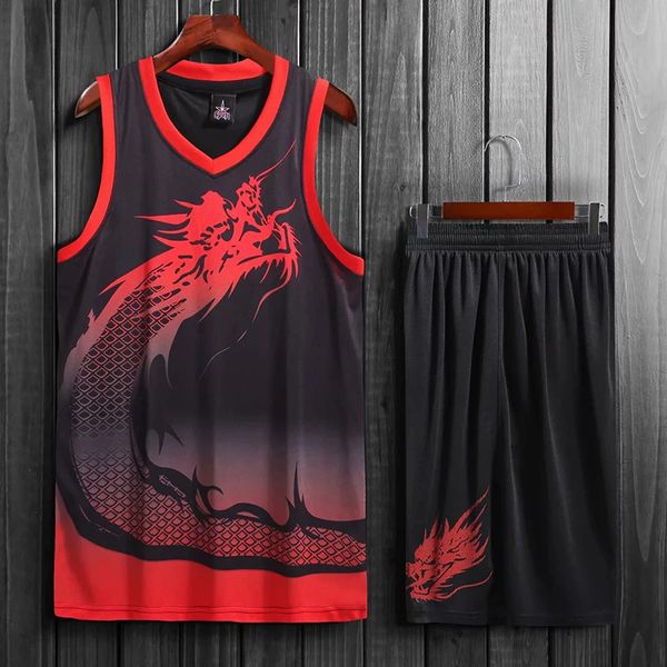 CHINA Dragon Hombres Mujeres Baloncesto Jersey Conjuntos Uniformes Kits Ropa deportiva para adultos Chándales universitarios Camisetas de baloncesto personalizadas 240306