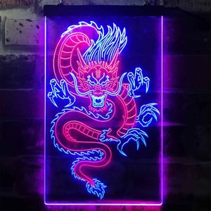 China Dragon Room Display tweekleurige LED-neonlichten 240301