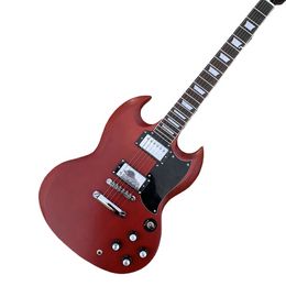 China electric guitar SG black colour Factory direct sales with fret binding can be customized Free shipping