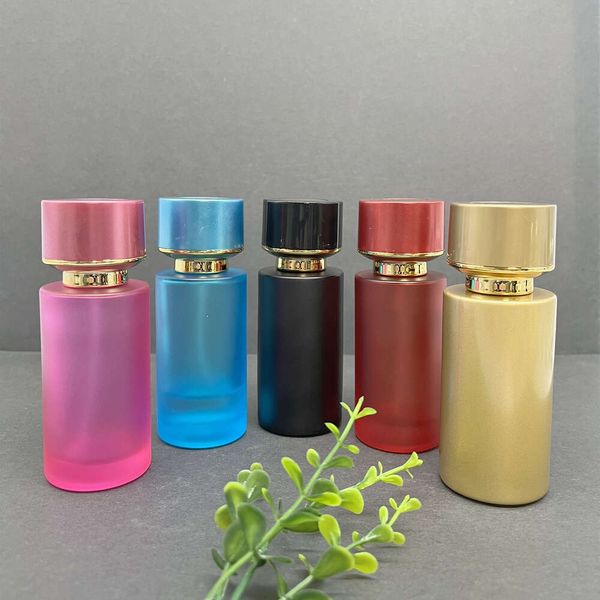 Bouteille de parfum ronde en verre de 30ML, design Unique, usine chinoise, couleurs de pulvérisation, en stock, échantillon gratuit