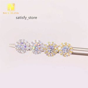 Chine Fine Bijoux Fabricant en gros Coutrage Cadre Moissanite Silt Silver Hip Hop Rock Iced Out Oreing Brings For Women Men