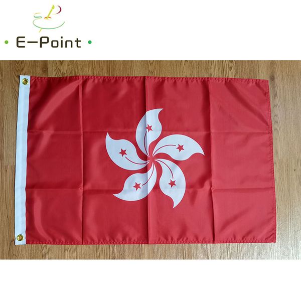 Chine Hong Kong Drapeau national Pays 3 * 5 pi (90cm * 150cm) Bannière polyester décoration drapeau volant jardin maison