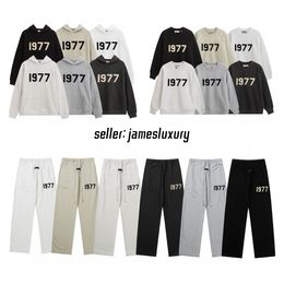 1977 Hoodie Fog Hoodie Crewneck Designer Sweatshirt Men Women Sweat Shirt Tracksuit Designer Setset Designer Sweatpants broek Mens Pullover Joggers Men Felpa